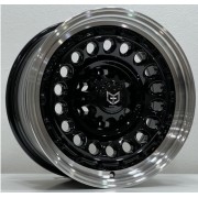 TORK 2846 17X9 6X139.7 ET-15 BLACK LIP MACHINED